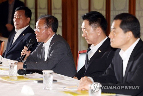 고위당정협의회사진은 지난 7월 28일 오전 서울 삼청동 총리공관에서 열린 고위당정협의회에서 발언하고 있는 국민의힘 윤재옥 원내대표. 연합뉴스